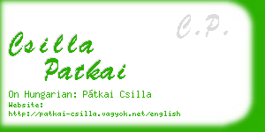 csilla patkai business card